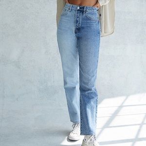 PacSun Eco Two-Tone Blue Dad Jeans